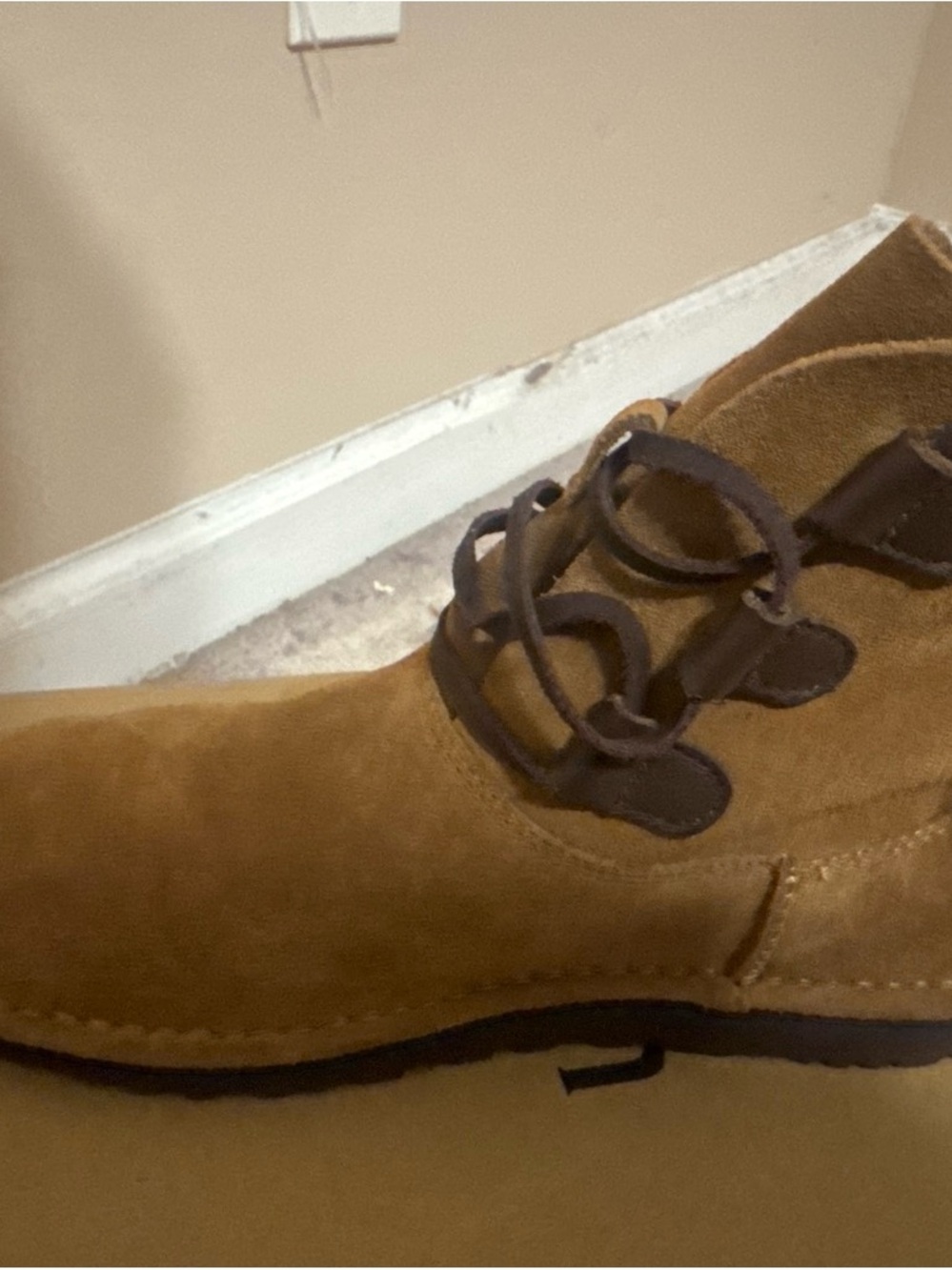 UGG woman’s  Tan Suede Lace-Up Boots